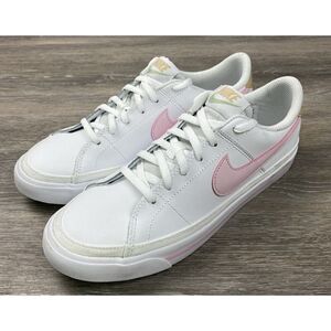 NEW Nike Court Legacy GS Big Girls Size 6Y Shoes DA5380-115, White / Pink NEW